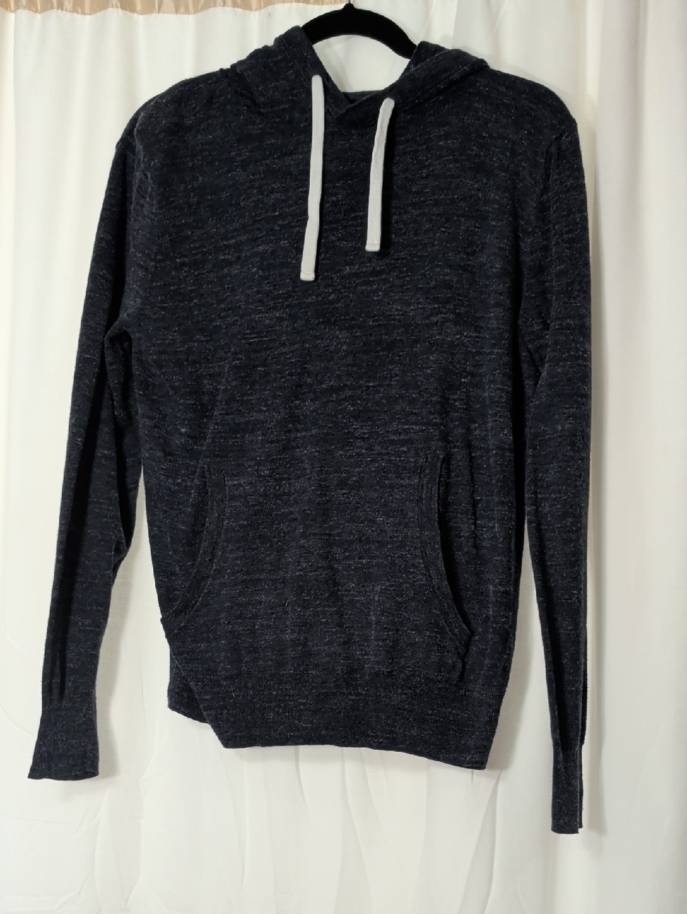 J. Crew Dark Heather Navy Hooded Pullover Sweatshirt